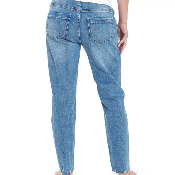 Ripe Maternity Jamie Raw Edge Jean in Vintage Wash Size M - Picture 2 of 5